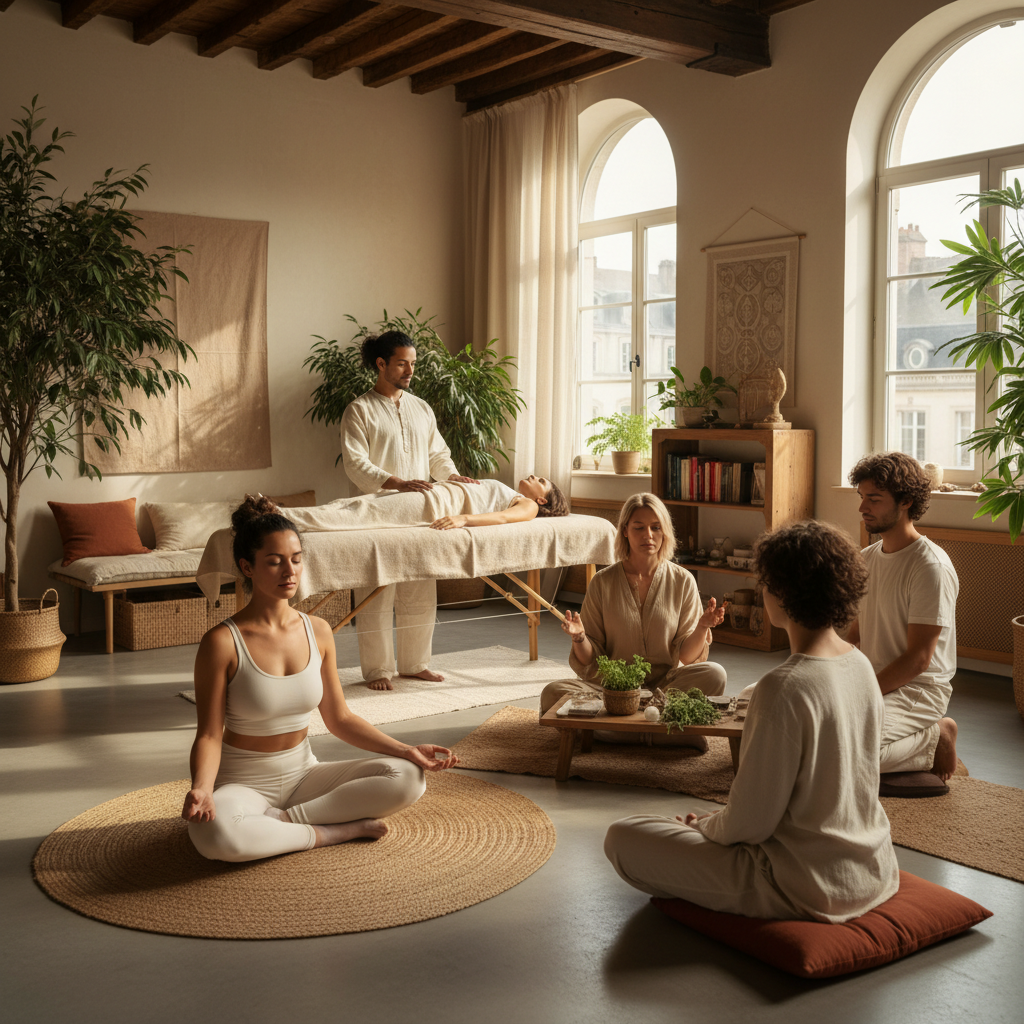 Séance de yoga et bien-être